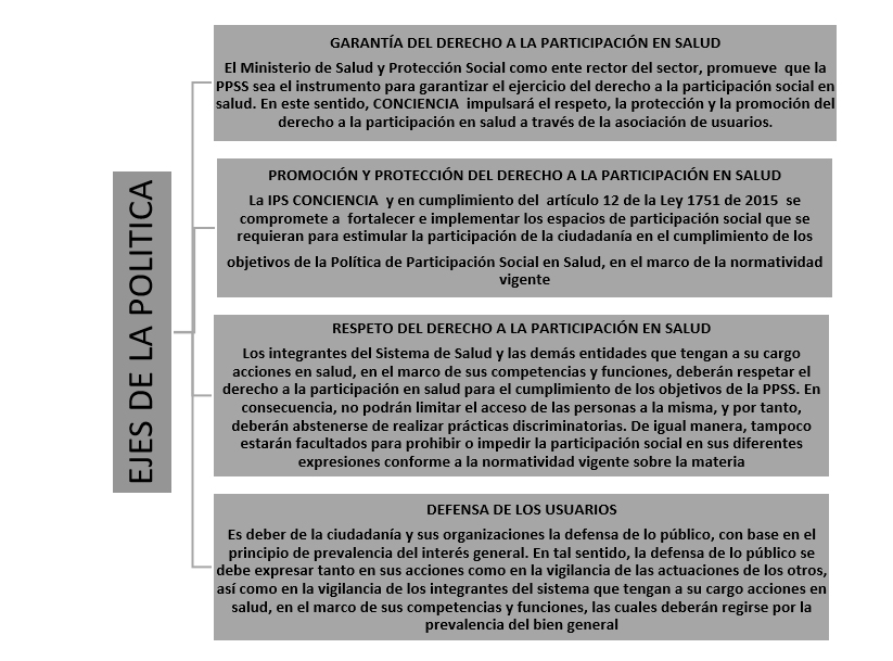 Ejes de la Política de Participación Social